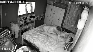 Fat Swedish brunette mature mom sex in the bedroom spy cam