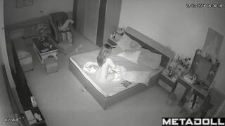 Sweet Russian blonde student girl changes her dirty panties before cheating on her husband