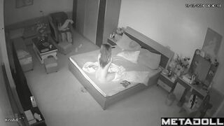 Sweet Russian blonde student girl changes her dirty panties before cheating on her husband
