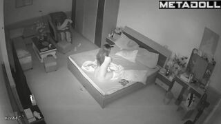 Sweet Russian blonde student girl changes her dirty panties before cheating on her husband