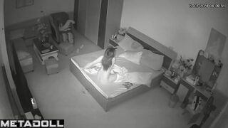 Sweet Russian blonde student girl changes her dirty panties before cheating on her husband