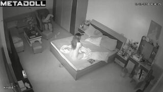 Sweet Russian blonde student girl changes her dirty panties before cheating on her husband