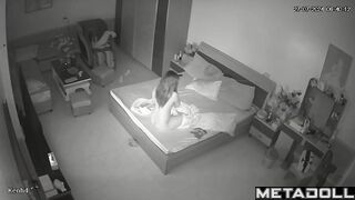 Sweet Russian blonde student girl changes her dirty panties before cheating on her husband