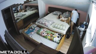Scottish newly married couple fuck wildly in their bed spy cam