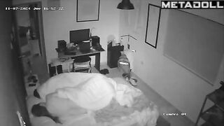 Amazing newly married couple fuck in their bed recording