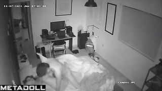Amazing newly married couple fuck in their bed recording