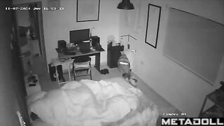 Amazing newly married couple fuck in their bed recording