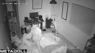 Amazing newly married couple fuck in their bed recording