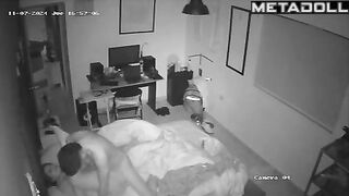 Amazing newly married couple fuck in their bed recording