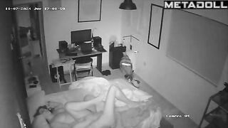 Amazing newly married couple fuck in their bed recording