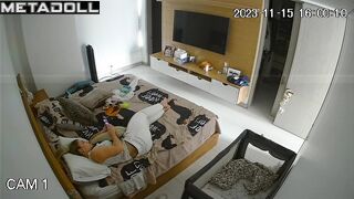 Skinny blonde step-mom has orgasms while masturbating live