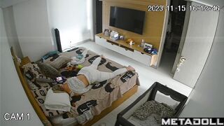 Skinny blonde step-mom has orgasms while masturbating live