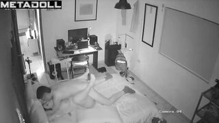 Big tits French brunette student girl forces her husband to fuck live
