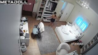Old New Zealander brunette slave gets dressed before watching porn