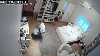 Old New Zealander brunette slave gets dressed before watching porn