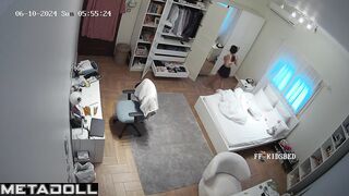 Old New Zealander brunette slave gets dressed before watching porn