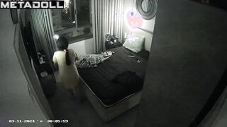 Tanned French brunette doctor rubs her pussy while watching virtual reality porn