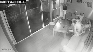 Skinny Canadian brunette student girl sex at home hidden cam