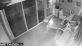 Skinny Canadian brunette student girl sex at home hidden cam