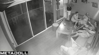 Skinny Canadian brunette student girl sex at home hidden cam