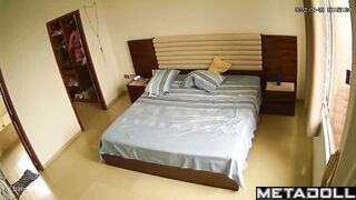 Hot Latin couple fucks on the floor