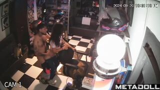 Busty Romanian brunette mom gets fucked on the couch spy cam record
