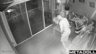 Tanned Dutch brunette mother fucks a young guy spy cam record