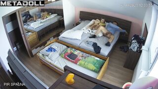 My neighbours having sex in their bed wildly hidden IP cam