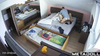 My neighbours having sex in their bed wildly hidden IP cam