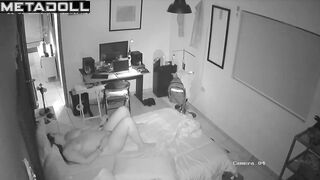 Beautiful dirty couple fuck hard in their bed hidden camera