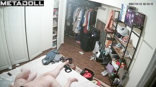 French mature couple having sex in their bed wildly hidden IP cam
