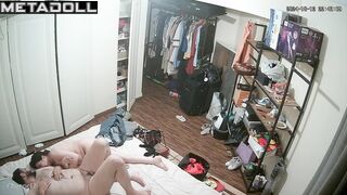 French mature couple having sex in their bed wildly hidden IP cam