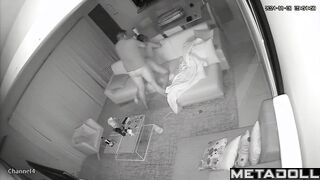Dirty couple having sex hidden IP camera