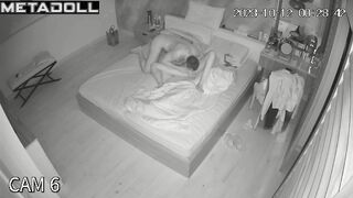 Real married couple having sex hard in their bed hidden camera