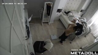 Daily routine of Canadian brunette doctor before watching porn IP cam