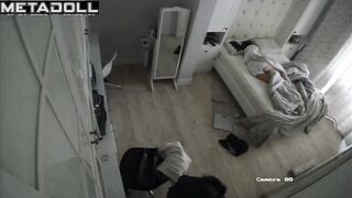 Daily routine of Canadian brunette doctor before watching porn IP cam