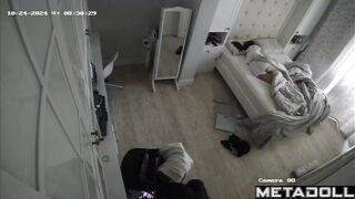 Daily routine of Canadian brunette doctor before watching porn IP cam