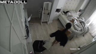 Daily routine of Canadian brunette doctor before watching porn IP cam
