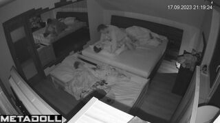 Real Ukrainian new couple fuck hard in their bed live