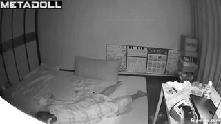 Korean mom masturbates under the sheets