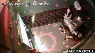 Korean college girl at karaoke