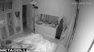 European tattooed couple fucks in their bed