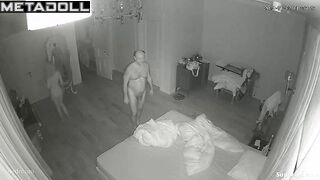 Arabian blonde woman rides her husband