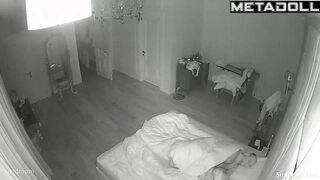 Arabian blonde woman rides her husband