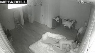 Arabian blonde woman rides her husband