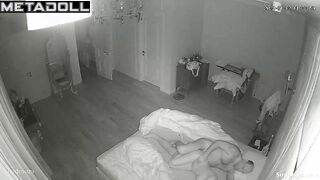 Arabian blonde woman rides her husband