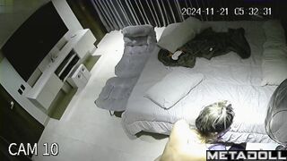 Busty girl Latina naked in her room
