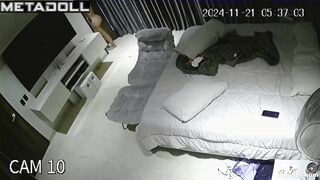 Busty girl Latina naked in her room