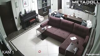Ukrainian busty girl is naked on the couch