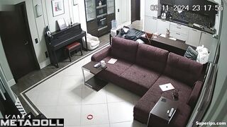 Ukrainian busty girl is naked on the couch
